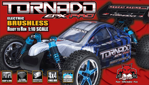RedCat Tornado Exp Pro 1/10 Brushless Buggy - Blue/Silver - Toy Centre
